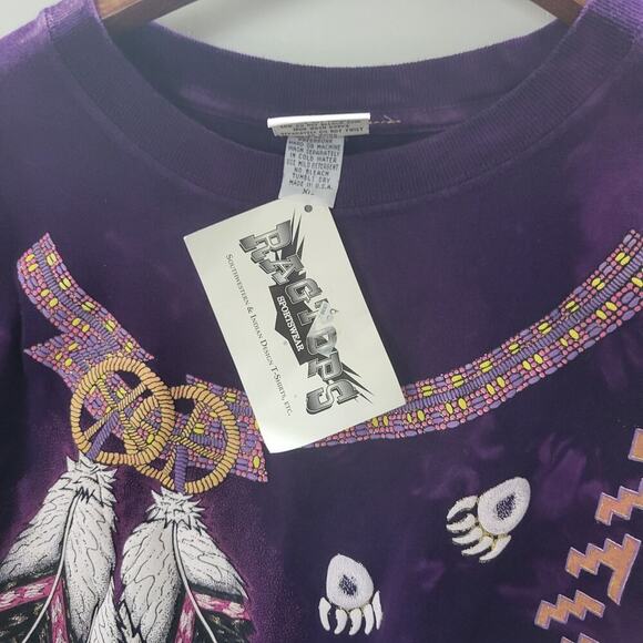 VTG 90’s Ragtops Native American Style Short Sleeve T-Shirt Size XL - Picture 6 of 9